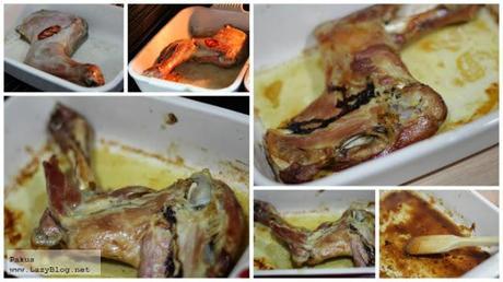 Paletilla de cordero asada con aceite de romero. Receta de Navidad