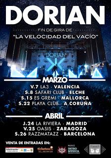 Últimos conciertos en España de la gira de Dorian