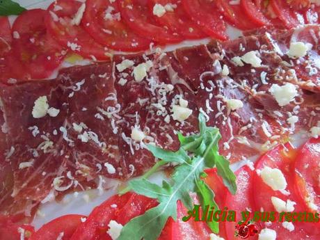 CARPACCIO DE TOMATE CON IBÉRICOS