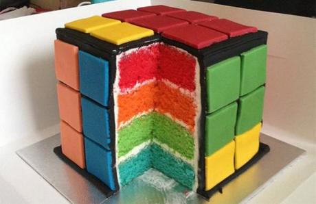 Pastel del cubo Rubik