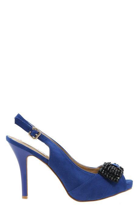 Zaptos peep toe azules