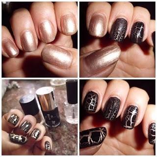 Manicura craquelada negra manicura craquelada paso a paso