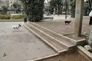 El parque de Alamedilla en Salamanca inaccesible a personas con movilidad reducida