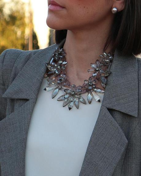 Navidad en gris y blanco roto