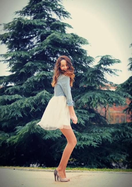 VESTIDO DENIM Y TUL PARA MI LOOK DE NOCHEBUENA