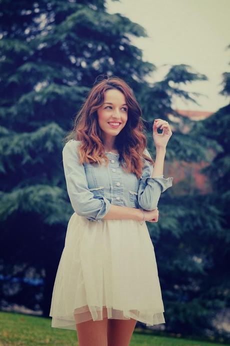VESTIDO DENIM Y TUL PARA MI LOOK DE NOCHEBUENA
