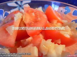 ENSALADA DE TOMATE CON ALIÑO DE MOSTAZA