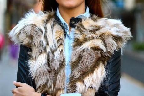 Fur Vest and Leather