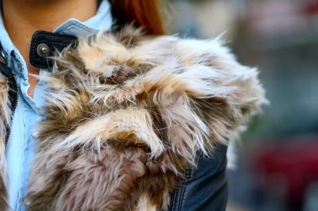 Fur Vest and Leather