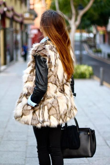 Fur Vest and Leather