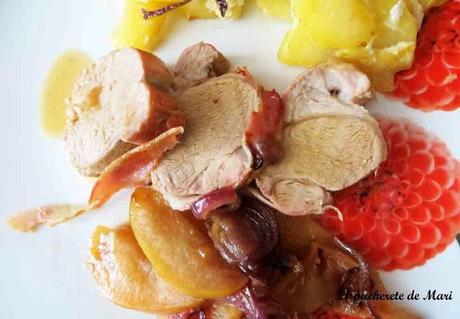 SOLOMILLO DE CERDO CON MANZANA Y MUESTRAS PREMIUM