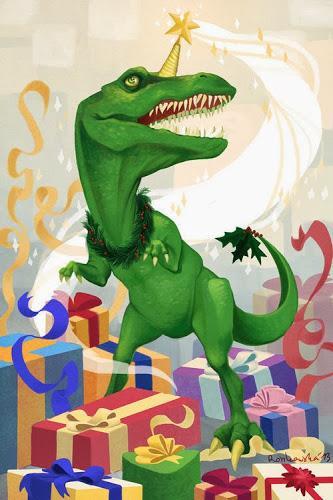 Una de dinosaurios navideños...