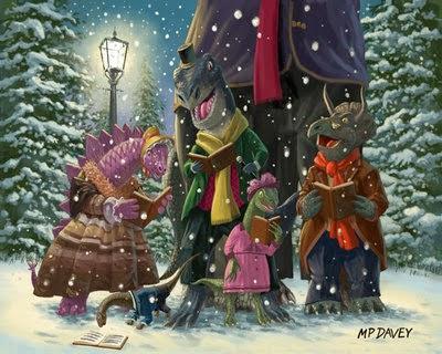 Una de dinosaurios navideños...