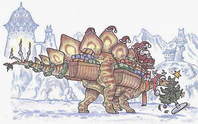 Una de dinosaurios navideños...