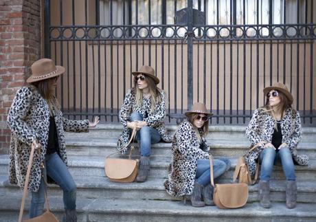 street style barbara crespo warm and wild outfit animal print coat fashion blogger