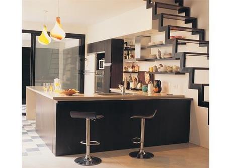 Lindas cocinas integradas con la sala