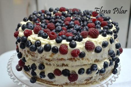 Tarta de Queso de dos pisos con Frutos Rojos
