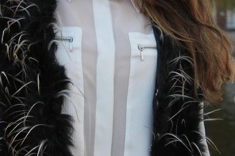 Fur vest, white shirt and bangle with quote Image Hosted by ImageShack.us