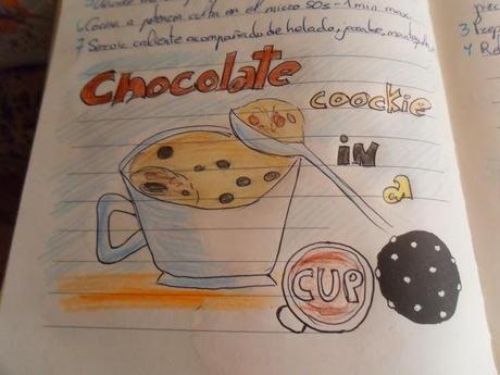 Chocolate chip cookie in a cup