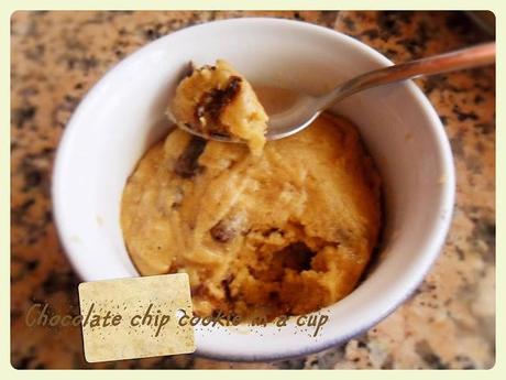 Chocolate chip cookie in a cup