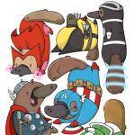 Alucinantes ilustraciones de Superhéroes de Marvel Comics en su versión animal