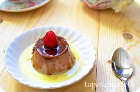 flan de chocolate con arroz inflado