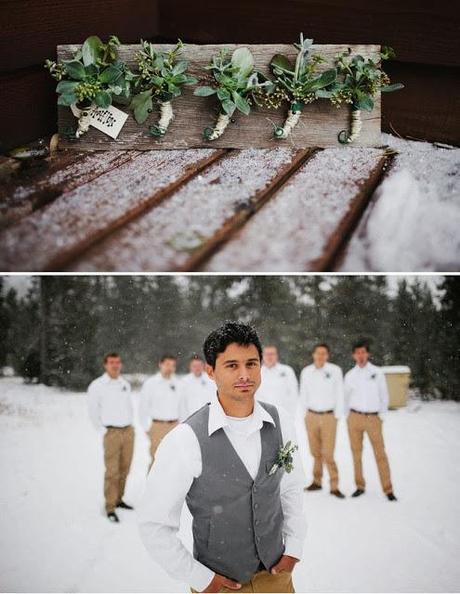 UNA ROMANTICA BODA....... EN LA NIEVE