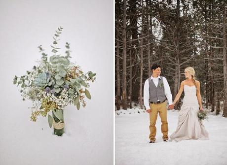 UNA ROMANTICA BODA....... EN LA NIEVE
