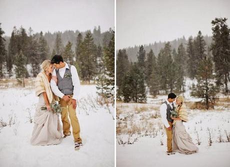 UNA ROMANTICA BODA....... EN LA NIEVE