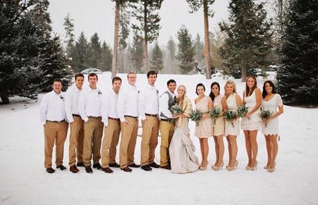 UNA ROMANTICA BODA....... EN LA NIEVE