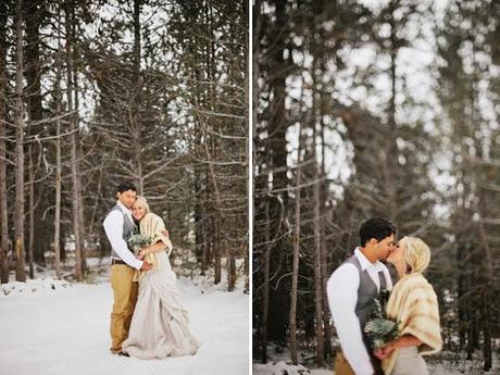 UNA ROMANTICA BODA....... EN LA NIEVE