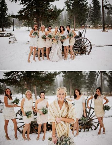 UNA ROMANTICA BODA....... EN LA NIEVE