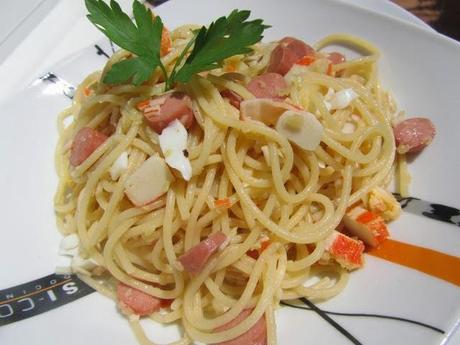 Espaguetis al ajillo olla GM