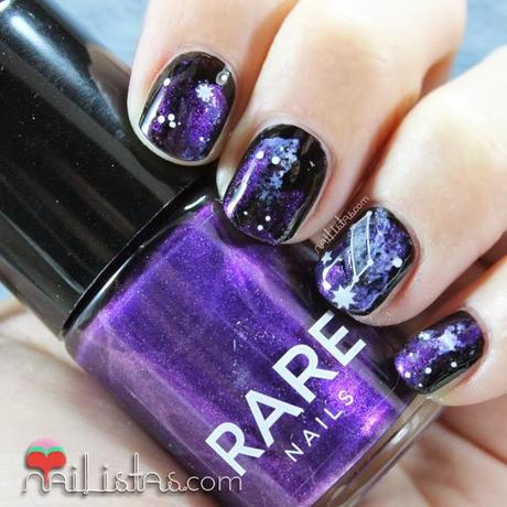 Uñas decoradas con galaxias