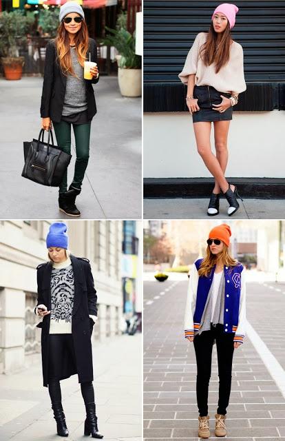 STREET STYLE INSPIRATION; BEANIE HATS.-