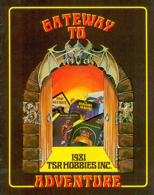 Un catalogo de TSR de 1981:Gateway to Adventure