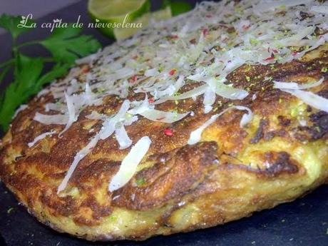 Tortilla de cebolla y jengibre al aroma de lima