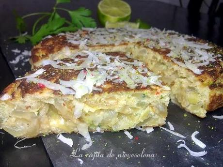 Tortilla de cebolla y jengibre al aroma de lima