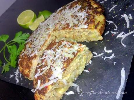 Tortilla de cebolla y jengibre al aroma de lima
