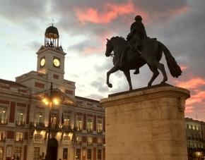 Reloj de la Puera del Sol en Madrid