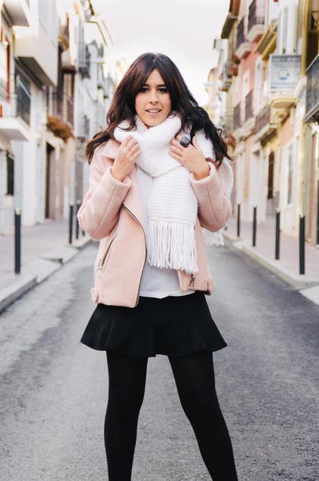 PINK WOOL BIKER