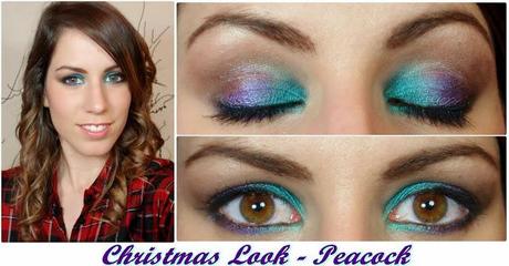 rubibeauty makeup look christmas peacock pavo real pigmentos