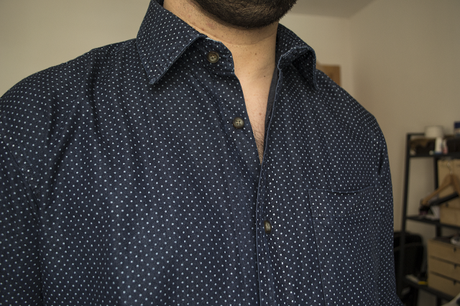 Review camisa Old Ridel en chambray con topos.