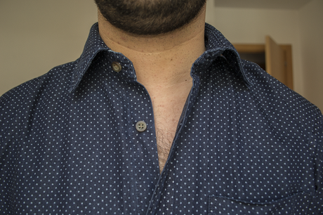 Review camisa Old Ridel en chambray con topos.