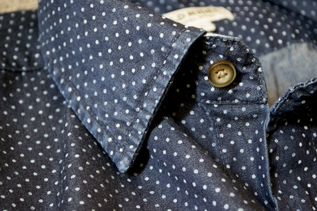 Review camisa Old Ridel en chambray con topos.