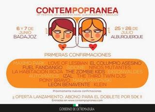 Contempopránea 2014: Maximo Park, Love of Lesbian, El Columpio Asesino, Sidonie, Fuel Fandango, Niños Mutantes...