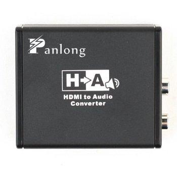 Panlong HDMI Audio Extractor Decoder/Converter HDMI Digital to Analog Audio Adapter with RCA & 3.5mm Outputs
