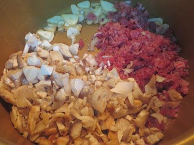 Champiñones rellenos al vapor olla GM