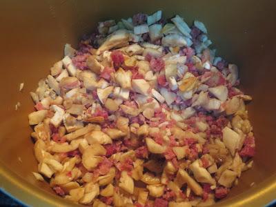 Champiñones rellenos al vapor olla GM