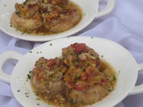 Champiñones rellenos al vapor olla GM